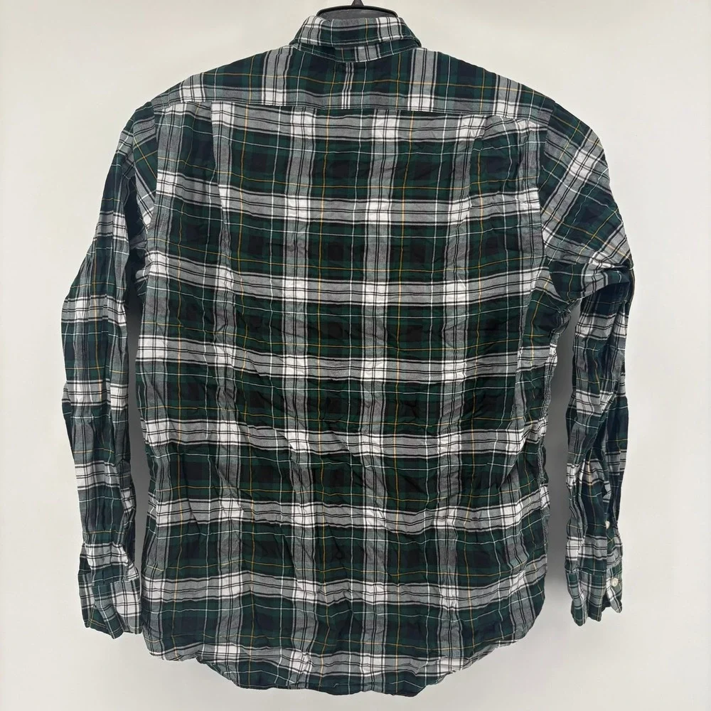 Polo Ralph Lauren Large Classic Fit Green Plaid Button Down Shirt Long Sleeve